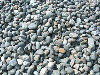 black garden stones
